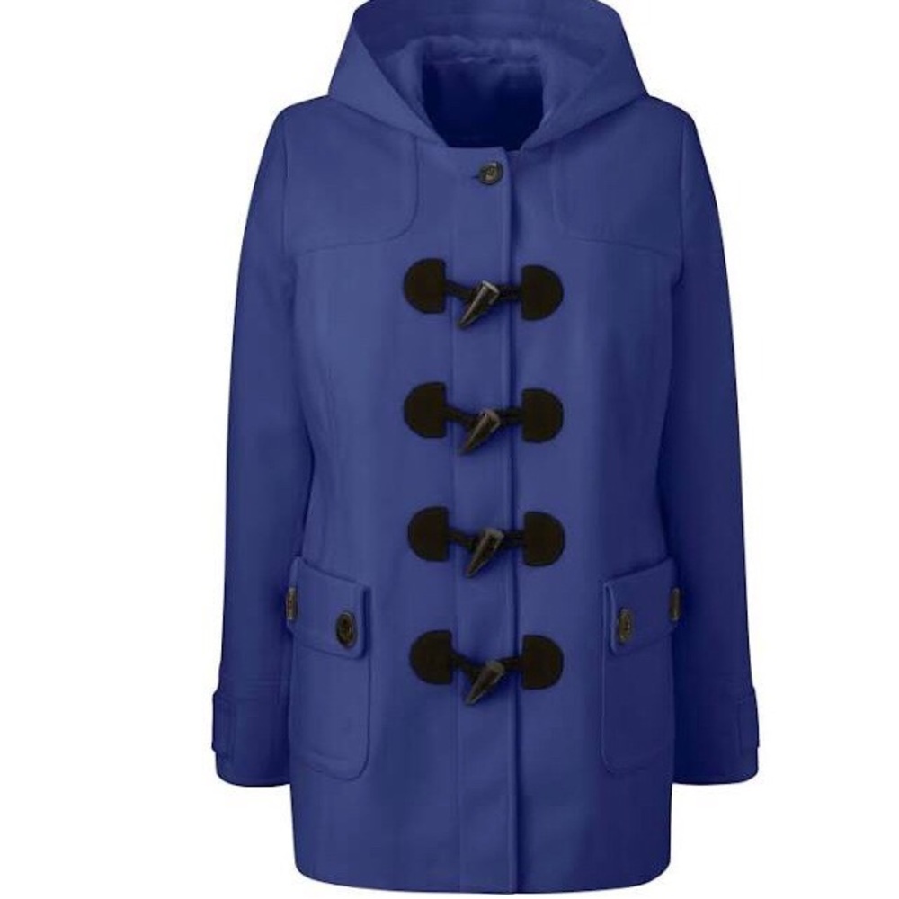 Indigo Hooded Duffle Coat US Size 24